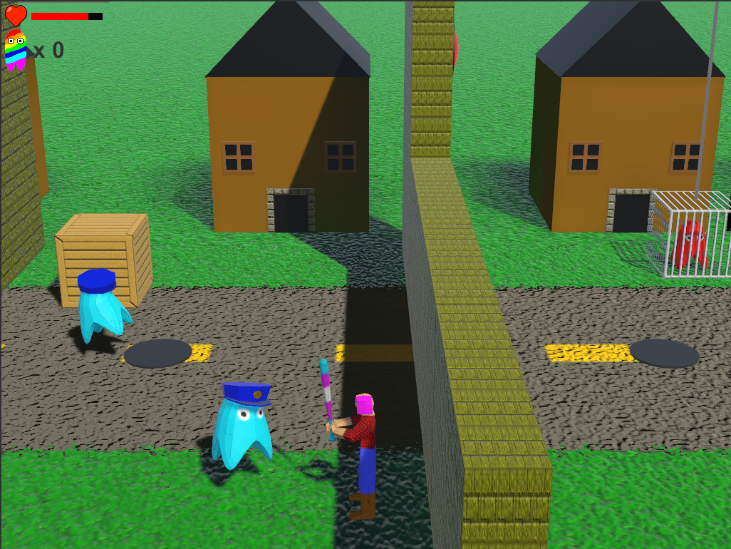 Zoe Kabloe screenshot. Battling some slimes.