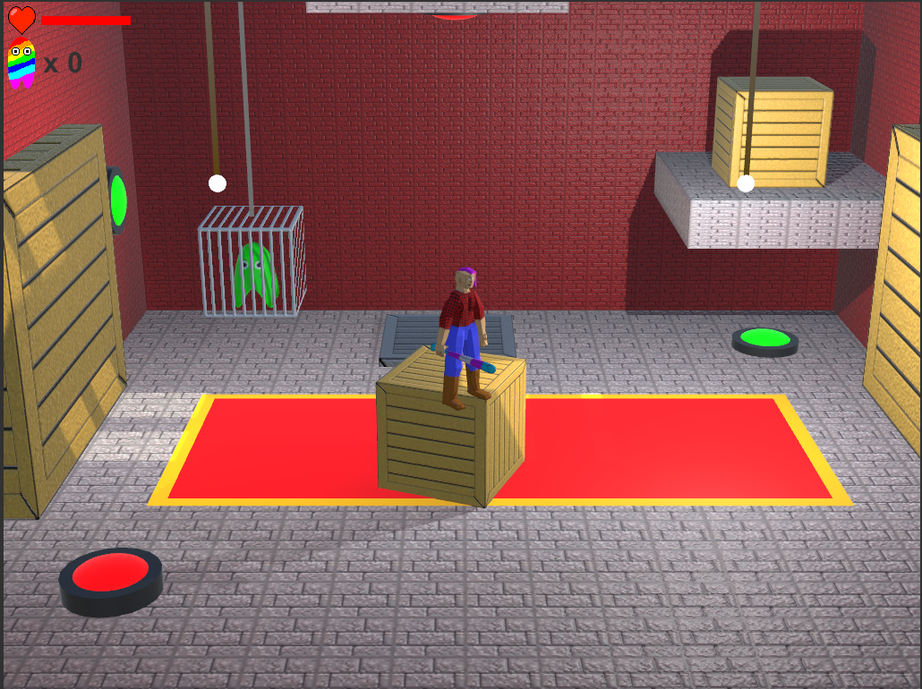 Zoe Kabloe screenshot. Standing on a crate.